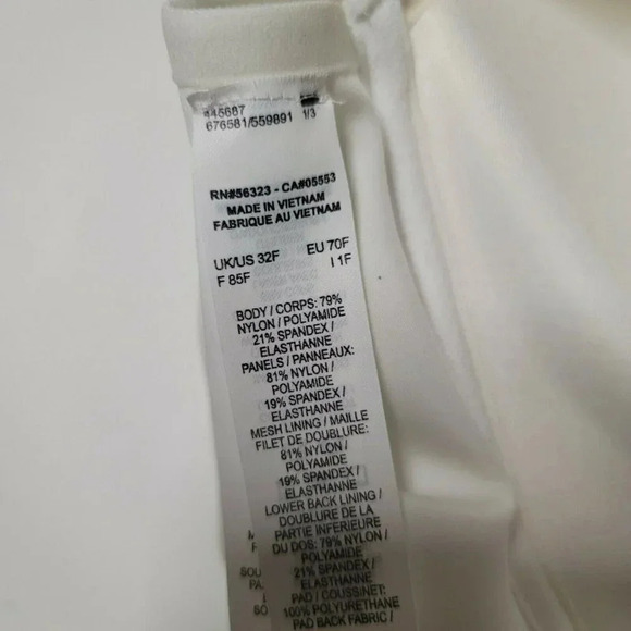 Nike Rival Plus Size Sports Bra cut out 32F Ultimate High Support White women's - Picture 7 of 9